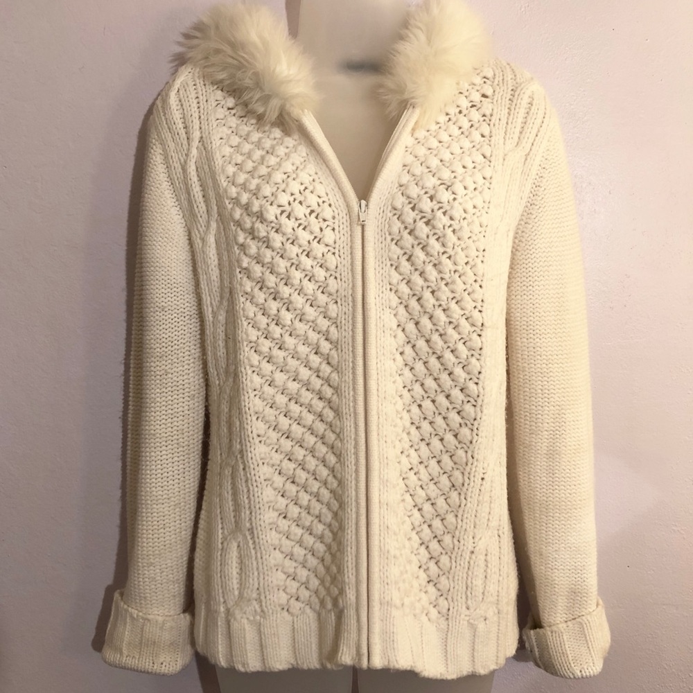 Moda International Sweater Zip-Up Jacket